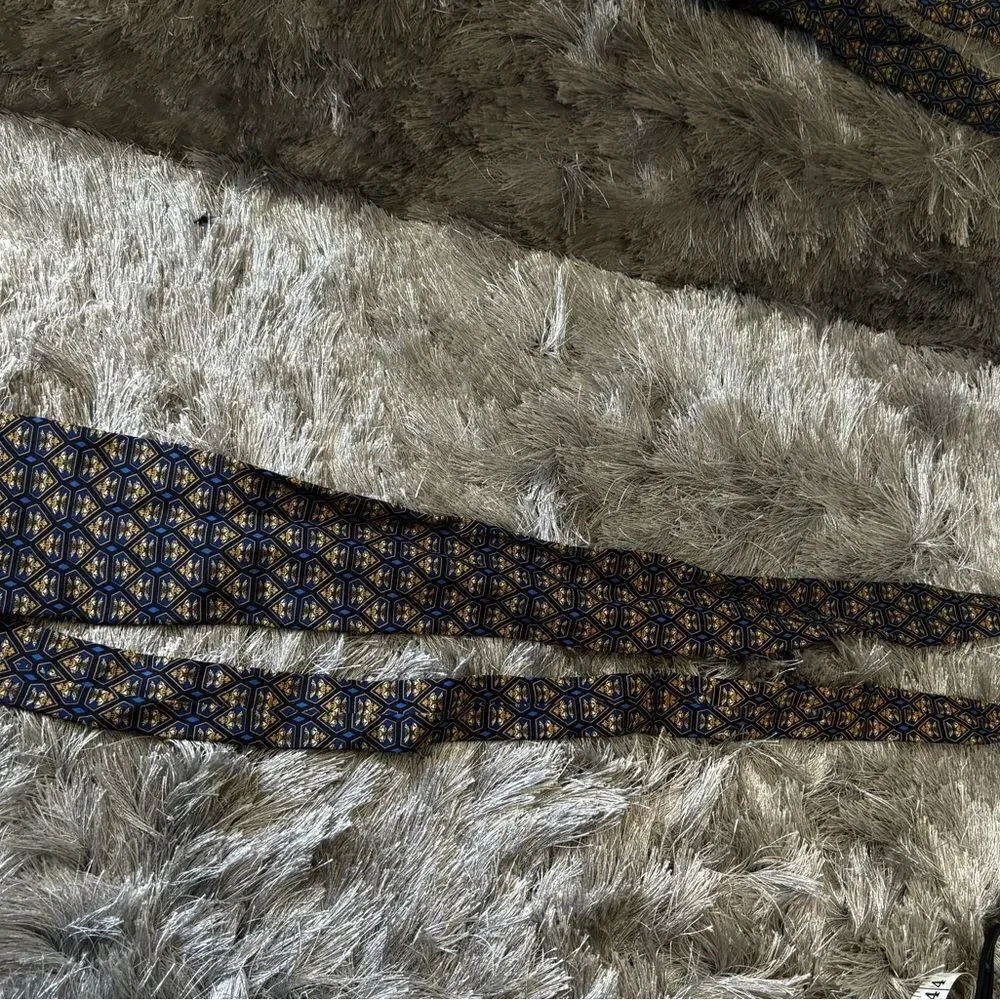 Valentino dress suit tie yellow blue abstract accessories necktie neck piece y2k